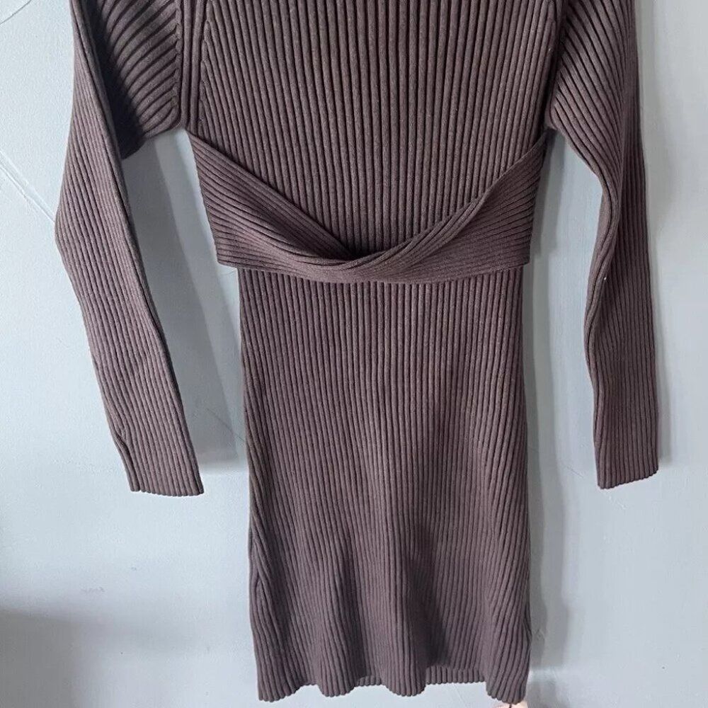 NWT Cider Long Sleeve Knit Dress Gray Sz L